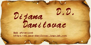 Dijana Danilovac vizit kartica